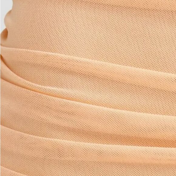 AFRM peach fuzz orange Elden Rosette Crop Top & Bevin maxi skirt Set - Picture 5 of 5